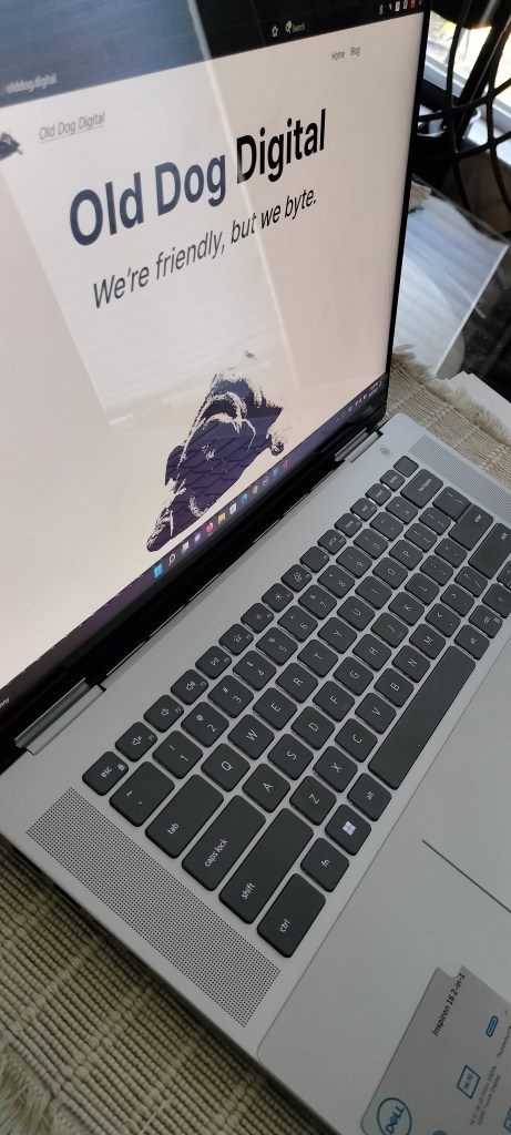 Laptop on a workdesk